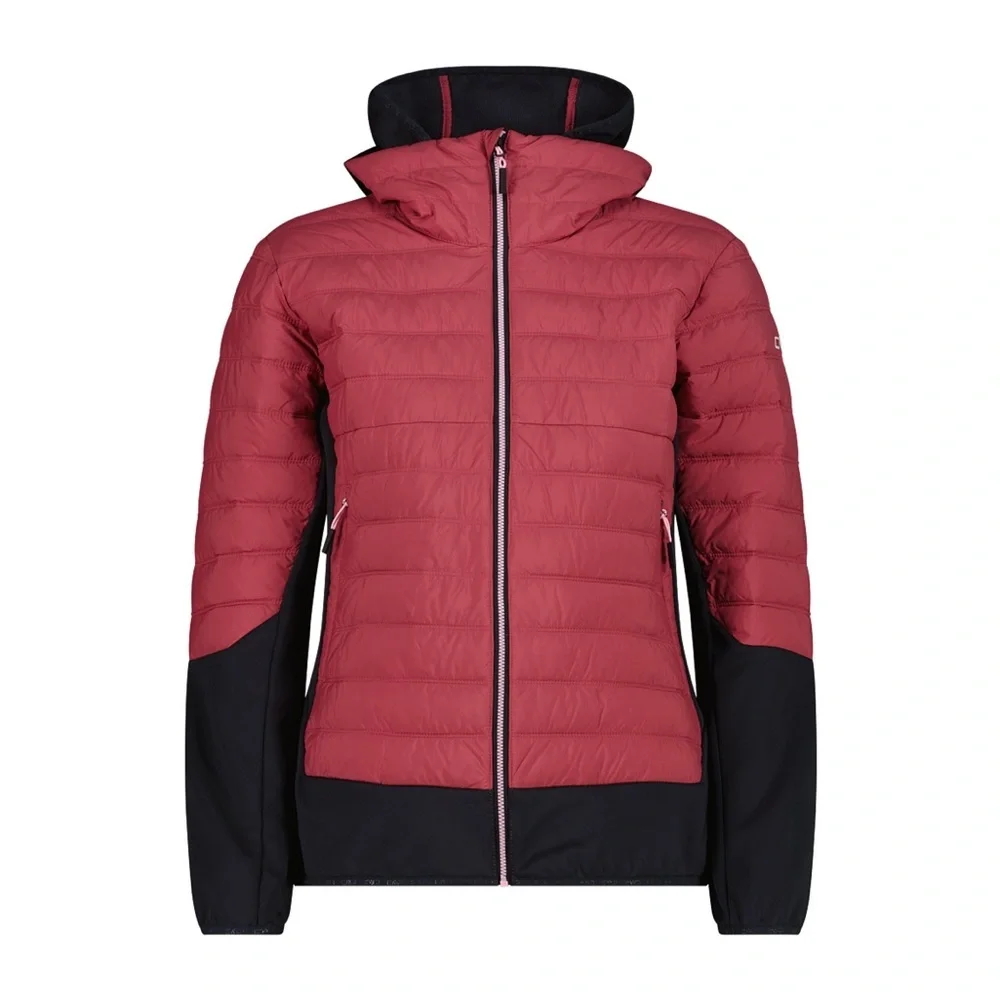 CMP puffer jacket pink black peony Unlimitech women's hybrid jacket quilted - Picture 1 of 16